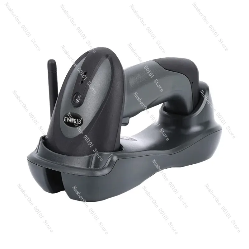 Barcode Scanner 433MHz Wireless Handheld 1D CCD Reader With Charging Base Holder Warehouse Barcode Reader