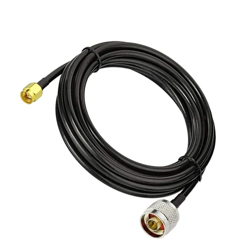 Imagen 2 del producto Conector macho hembra tipo N a SMA RPSMA, engarzado para extensión coaxial RG58, Cable en espiral L16 N a SMA, entrega rápida, latón RF