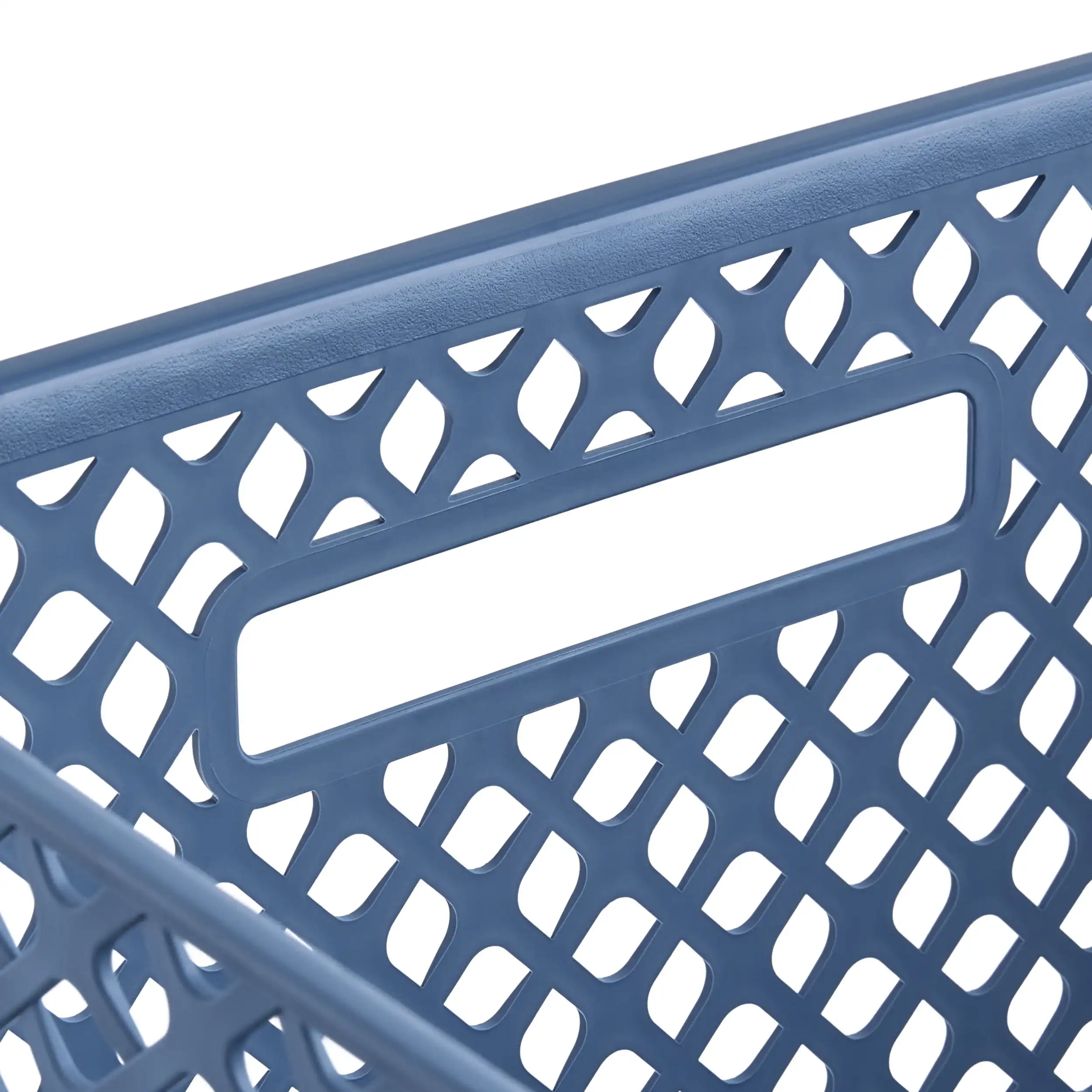 Grand panier de rangement décoratif bleu