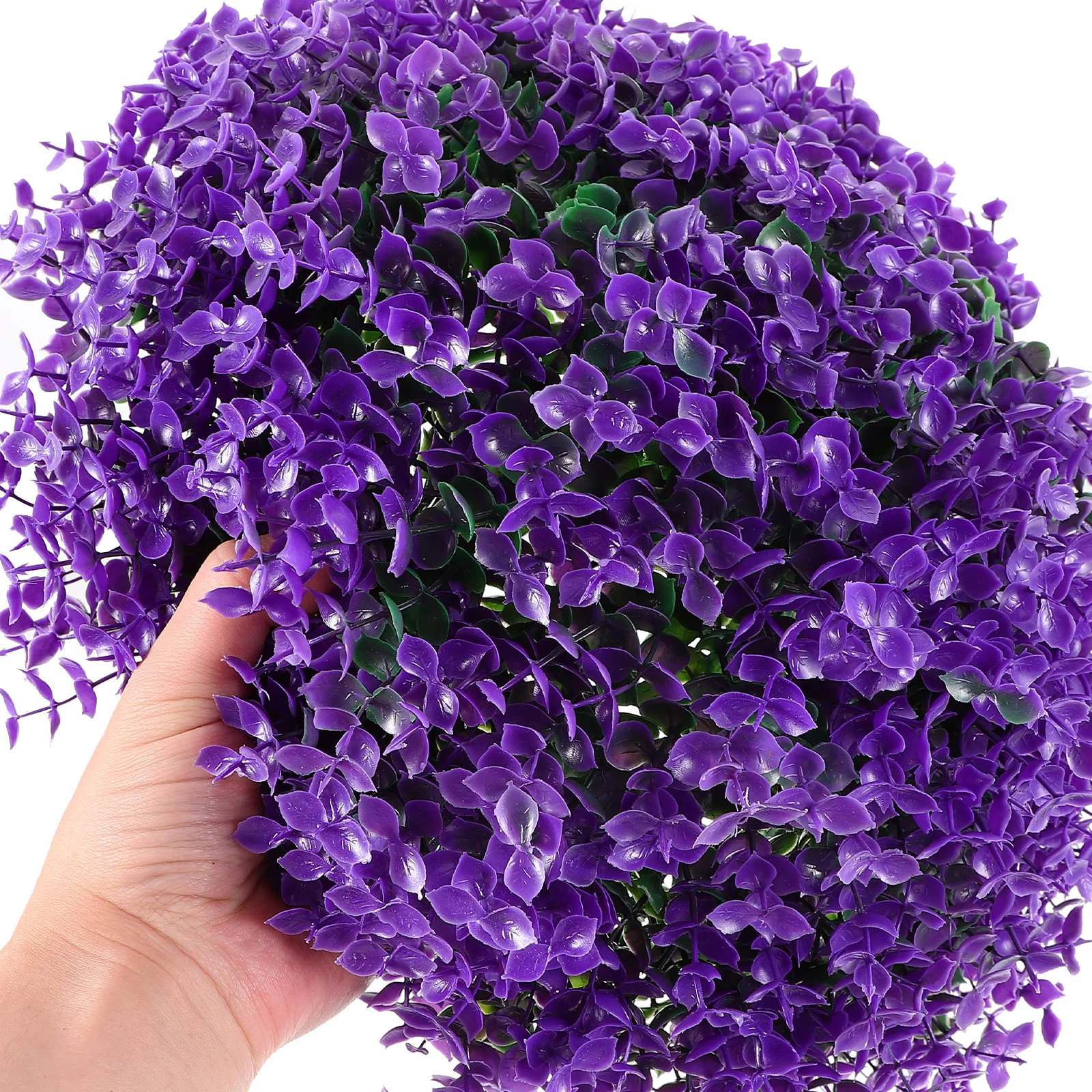 

Artificial Eucalyptus Leaf Plant Balls 25cm Orange Lightweight Indoor Outdoor Topiary Faux Greenery Grass Balls Decorative