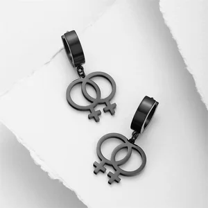 Unift الفتيات يحبون الأقراط السحاقية للنساء علامة أنثى الفولاذ المقاوم للصدأ تتدلى الأقراط بيان LGBT هدية المجوهرات 2024 عصري أفضل 6 أقراط مثلية مبيعا - رقم 3