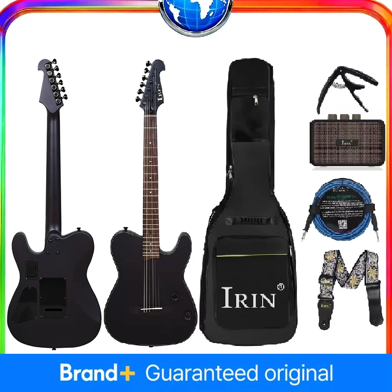 IRIN-R1 Silent Folk Guitar Solid Wood Body Headphone Ready 22 Frets Stage-Ready Acoustic-Electric Guitar, Rosewood Fingerboard