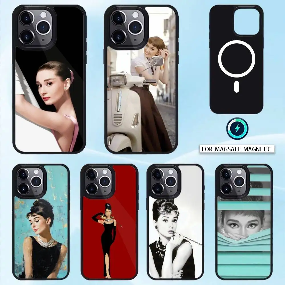 

Actor A-Audrey H-Hepburn A-Actor Phone Case For iPhone 16,15,14,13,12,Pro,Max For Magsafe Magnetic Wireless Charging