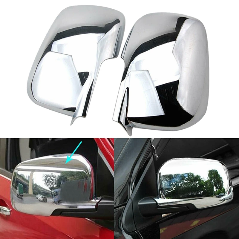 2X Car Chrome Side Door Rearview Mirror Cover For Dodge Journey Fiat Freemont 2009 - 2018