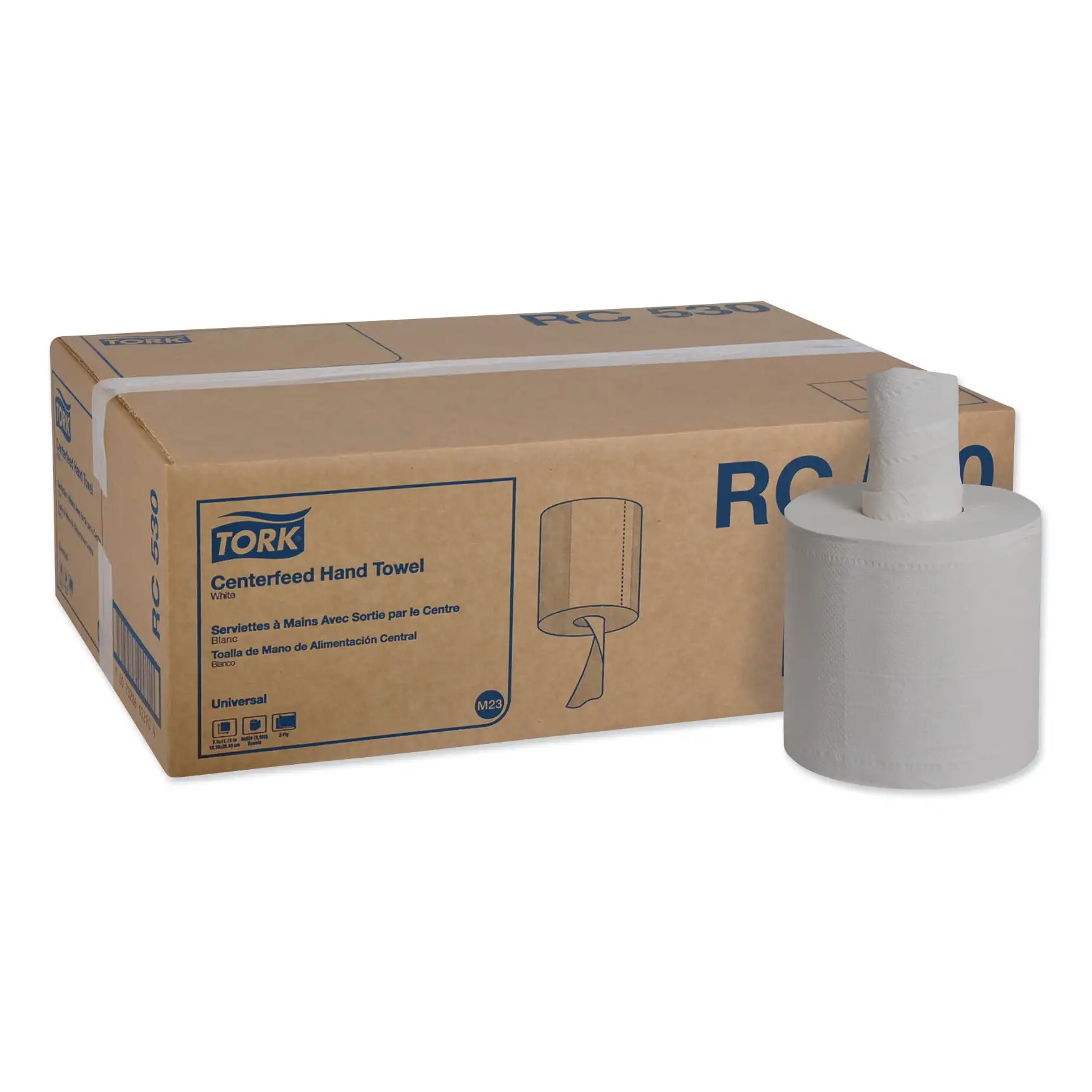 

Centerfeed Hand Towel, 2-Ply, 7.6 X 11.75, White, 530/Roll, 6 Roll/Carton