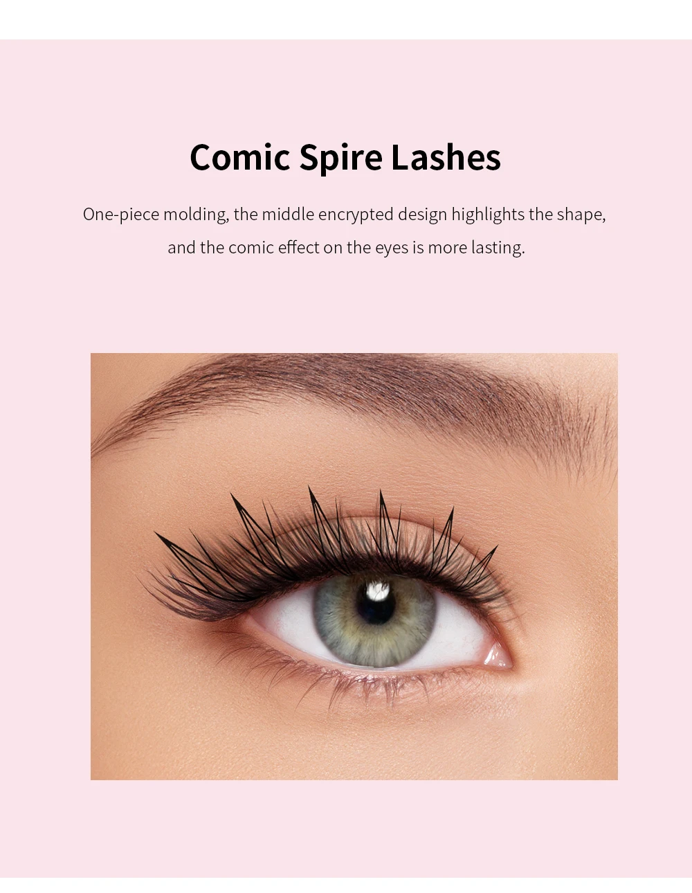 GLAMLASH LU/M Curl Comic Spire Lashes Vorgefertigte Volumen-Wimpern Feder-Anime-Effekt Weiche Federform Flatternde Wimpernverlängerungen – Detail 3