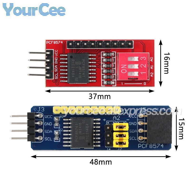 2pcs/1pc PCF8574 PCF8574T Microcontroller I/O Expander Expansion Board Module IIC I2C Adapter Plate IIC/I2C 2.5V-6V PCF8575