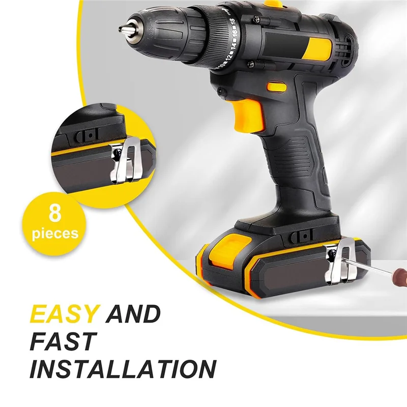 

8 шт. зажим для ремня Ryobi, крючок для ремня с винтом, серебристый, для инструментов Ryobi и Ridgid 18 В 633586002, для Ryobi-ABHG