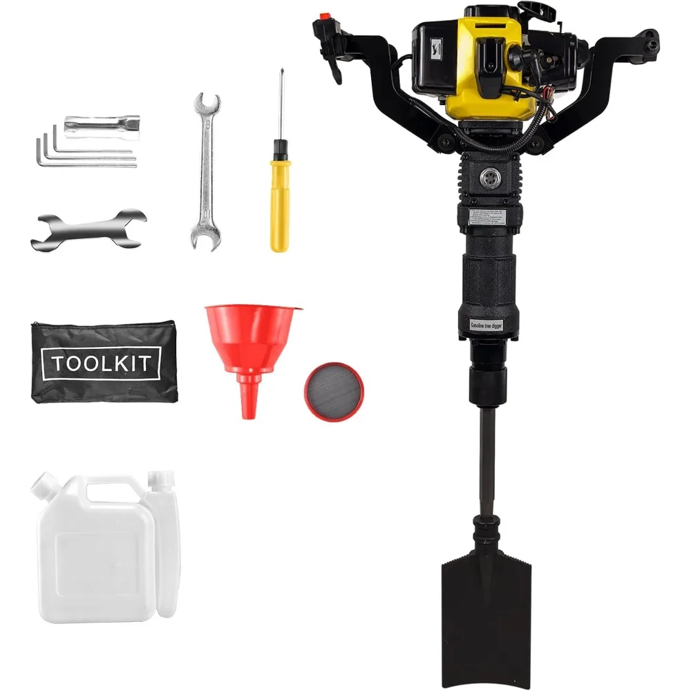 

Gas Powered Planting Shovel Digger – 2-Stroke Handheld Tree Digging Machine, Portable Excavator for Garden, Farm & Home