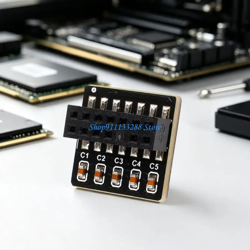 G88D TPM2.0 Hardware Encryption Security Card with 14 Pin LPC Connection for Selected Desktop Mainboards, Add-On Header Module