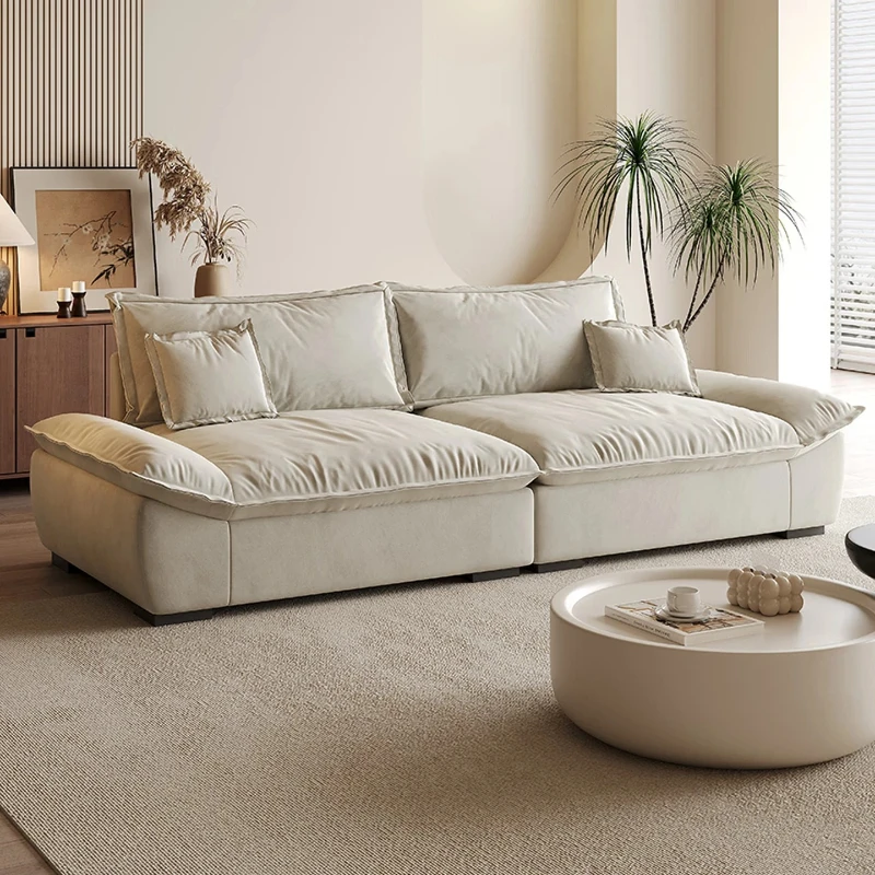 

Small apartment sailboat fabric sofa lazy sofa living room 2026 new inline three-seater sofa