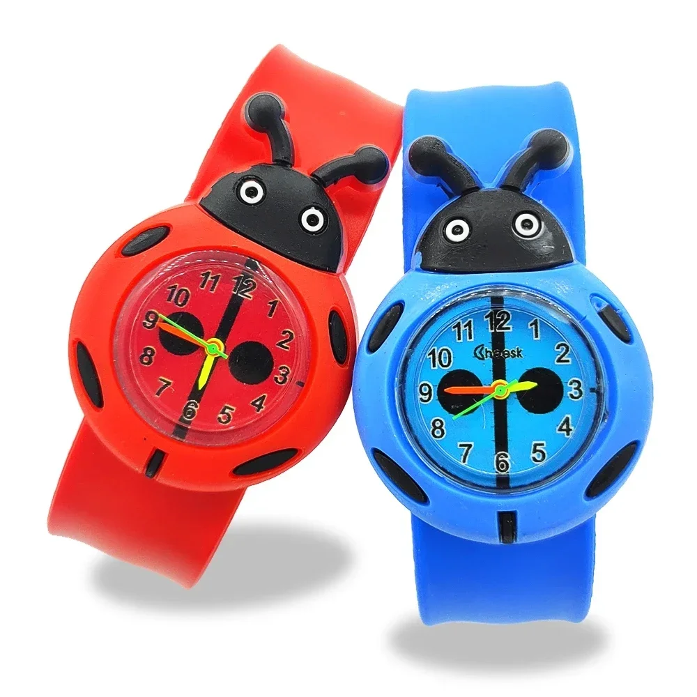 Baby Learn Time Toy Children Watches Cute Beneficial Insects Flowers Fruits Design 2-15 Years Old Unisex Kids Watches Gift