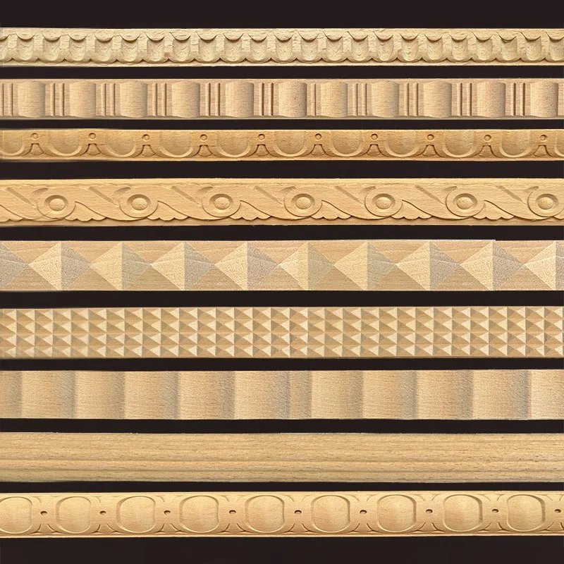 Moldagem de acabamento de madeira vintage, apliques de escultura em miniatura para casa de bonecas, móveis de madeira, decoração decorativa para casa, acessórios de artesanato