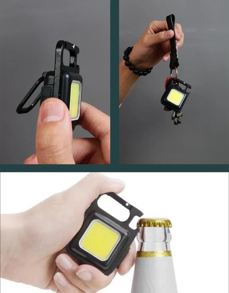 Mini Flashlight 1800LM LED Working Light USB Rechargeable Portable Bright Keychain Pocket Lantern Outdoor Hiking Fishing Camping