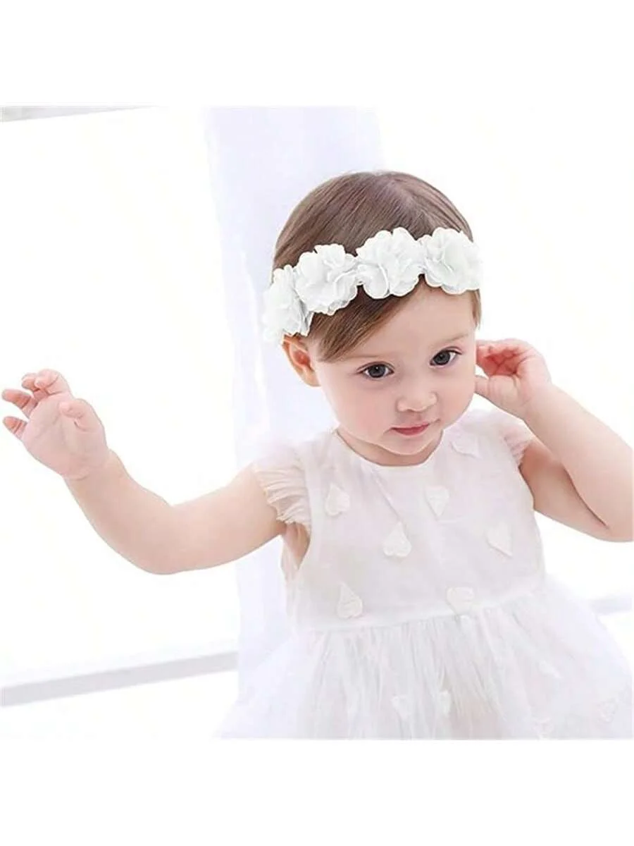 1pcs Flower Crown Baby Headbands Newborn Floral Holiday Daily Birthday Headbands for 4-24 Months