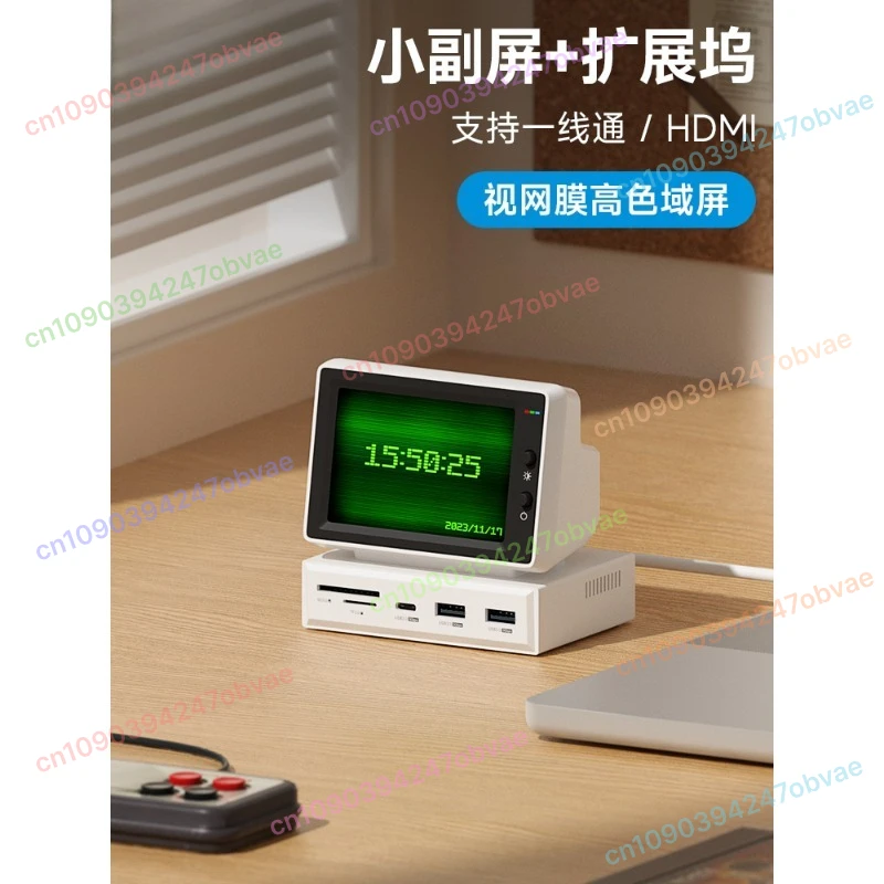 شاشة IPS صغيرة 3.5 بوصة AIDA64 كمبيوتر صغير CPU RAM HDD شاشة عرض البيانات شاشة فرعية مع محور USB C لأجهزة الكمبيوتر المحمول #1