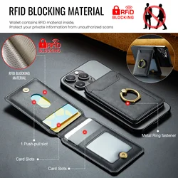 Luxury Leather Magnetic Card Holder For IPhone 12 11 13 15 14 Pro Max 14 15Plus For Magsafe Cellphone  Phone Credit Card Wallet