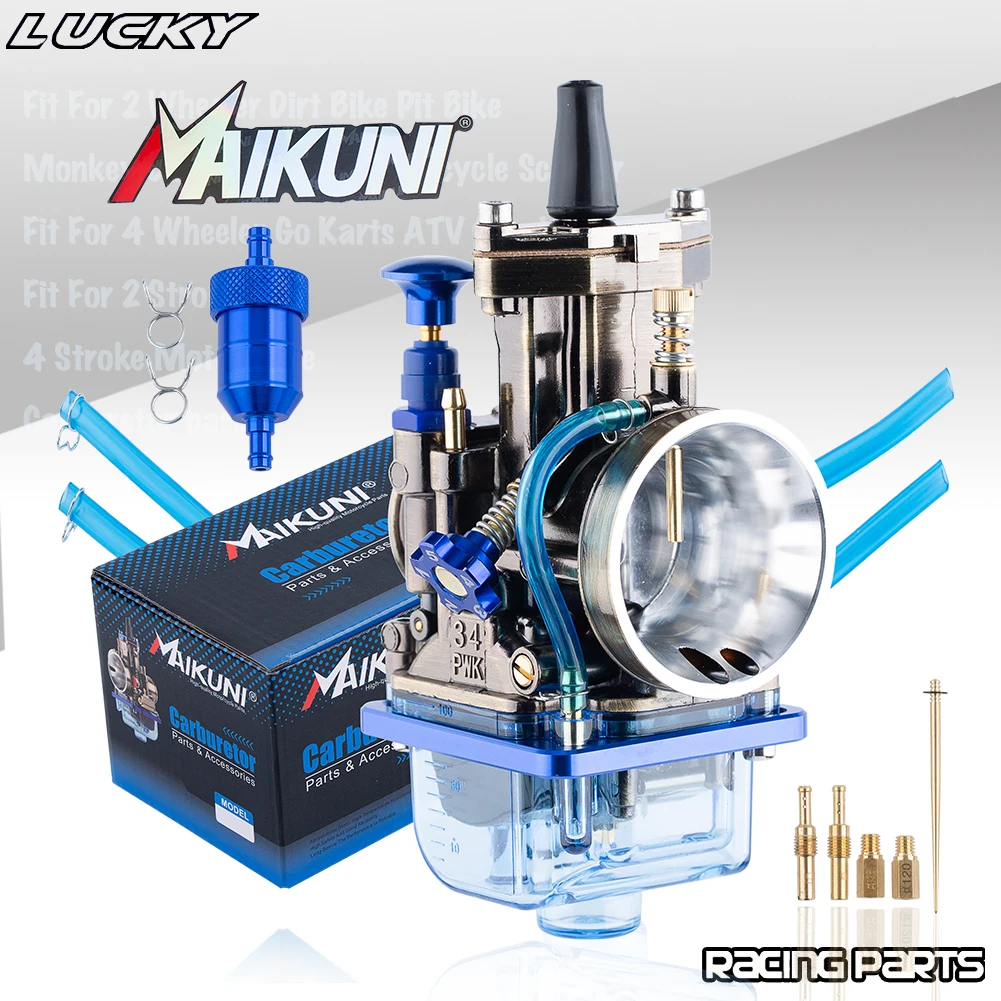 Universal PWK Carburetor 21 24 26 28 30 32 34 2T 4T 50cc to 350cc Motorcycle With Power Jet For KTM Yamaha Mikuni Maikuni  ATV