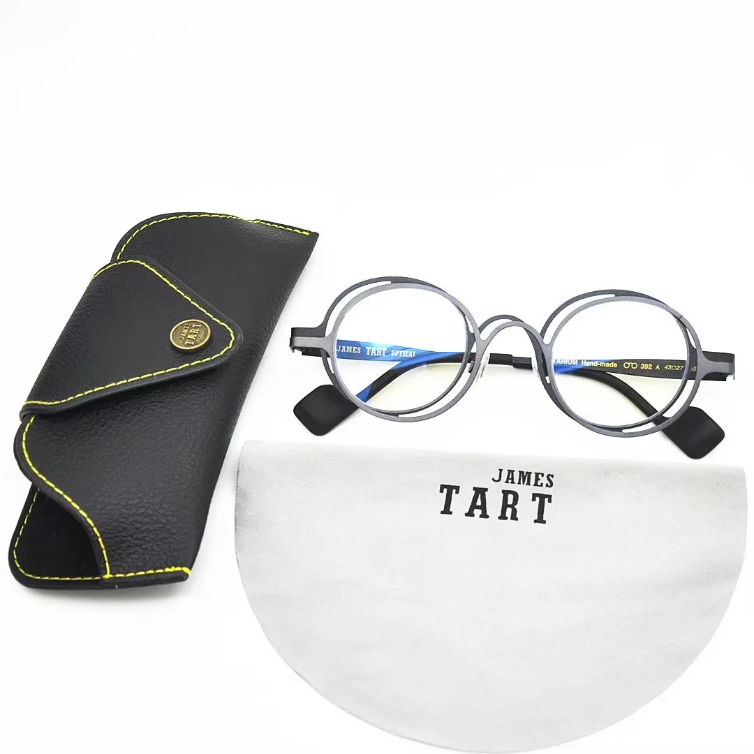 

JAMES TART 392 Optical EYEGLASSES For Unisex Retro Style Anti-blue Light Lens Plate Round Full Frame With Box