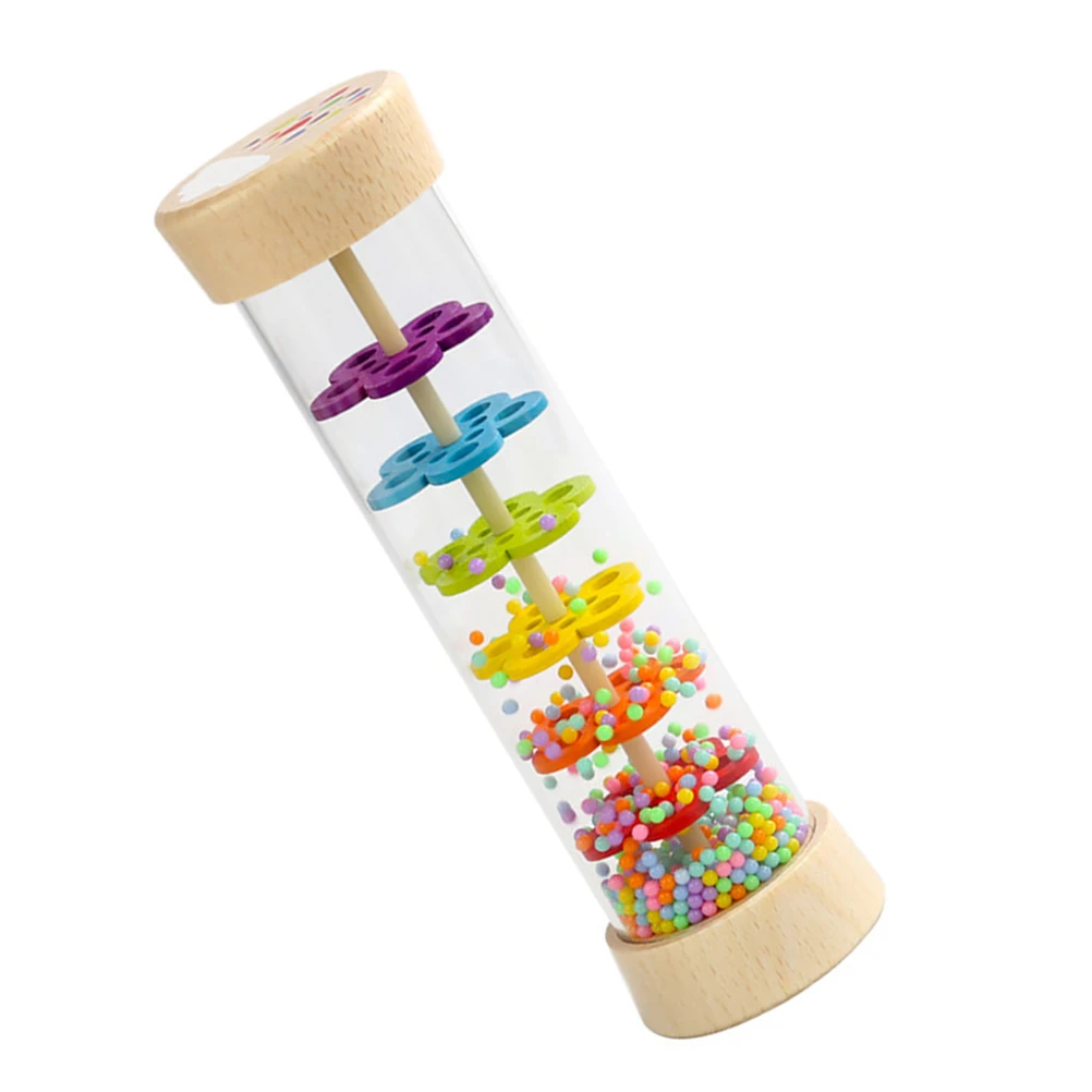 

Rain Sound Tube Musical Instrument Kids Toys Sensory Development Cognitive Stick Unique Wooden Baby Grasping Training