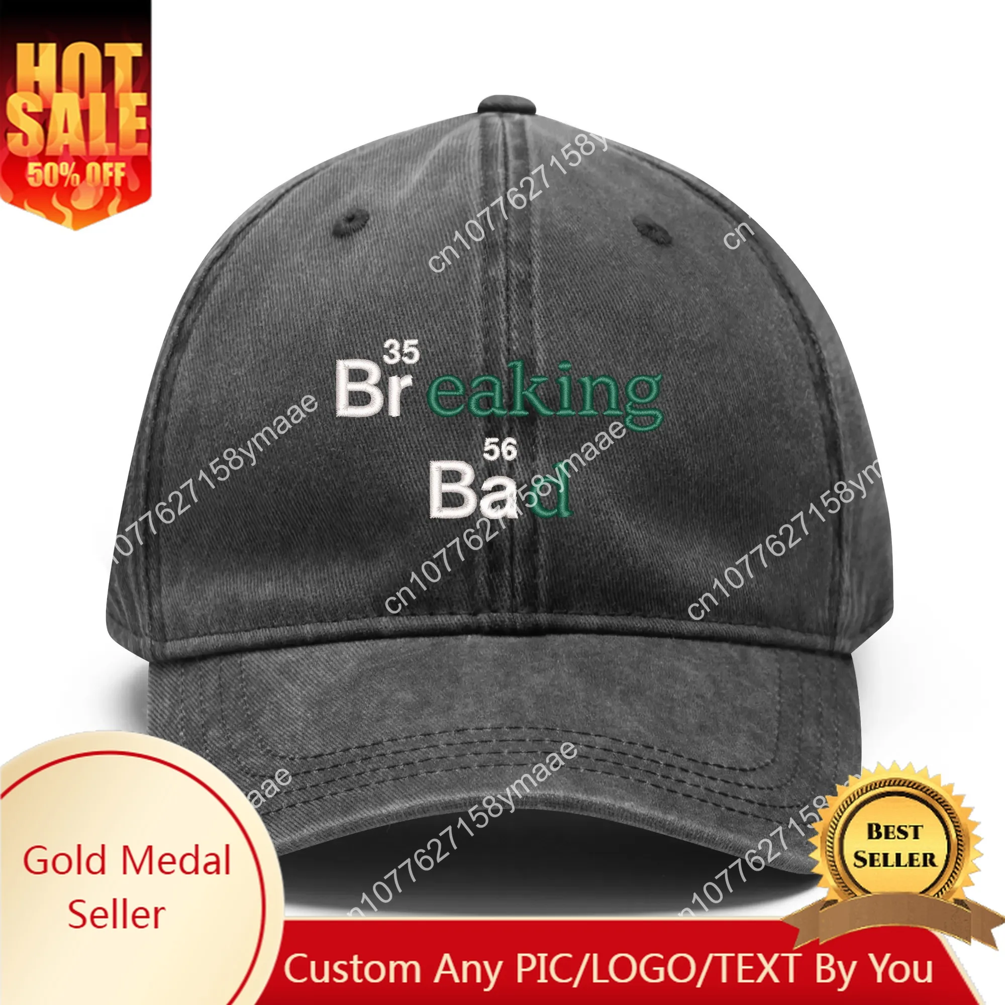 

Breaking Bad Embroidery Hats Mens Womens Sports Baseball Hat Hip Hop Customized Made Caps Personalized Text Cowboy Trucker Cap