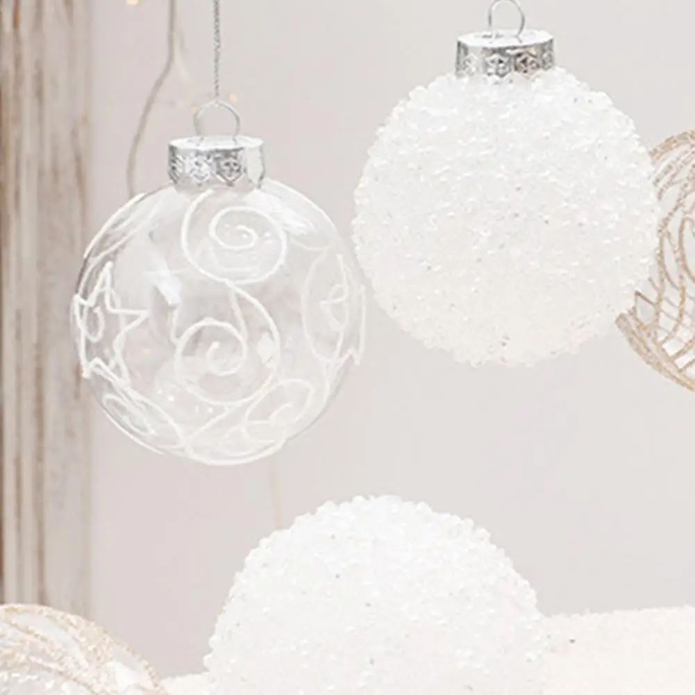 

Christmas Balls Decorations Holiday Theme Ornaments Festive Shatterproof Christmas Ball Ornaments Set 6 Unique Hanging for Home