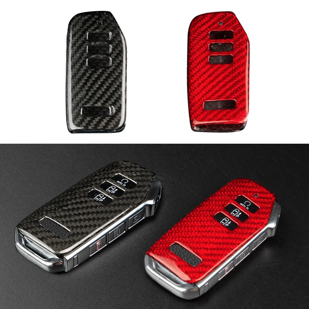 

Carbon Fiber Car Key Fob Cover Protector Shell for KIA EV6 GT/Gline (5/7 Buttons) Keyless Remote Control Smart Key Case Cover