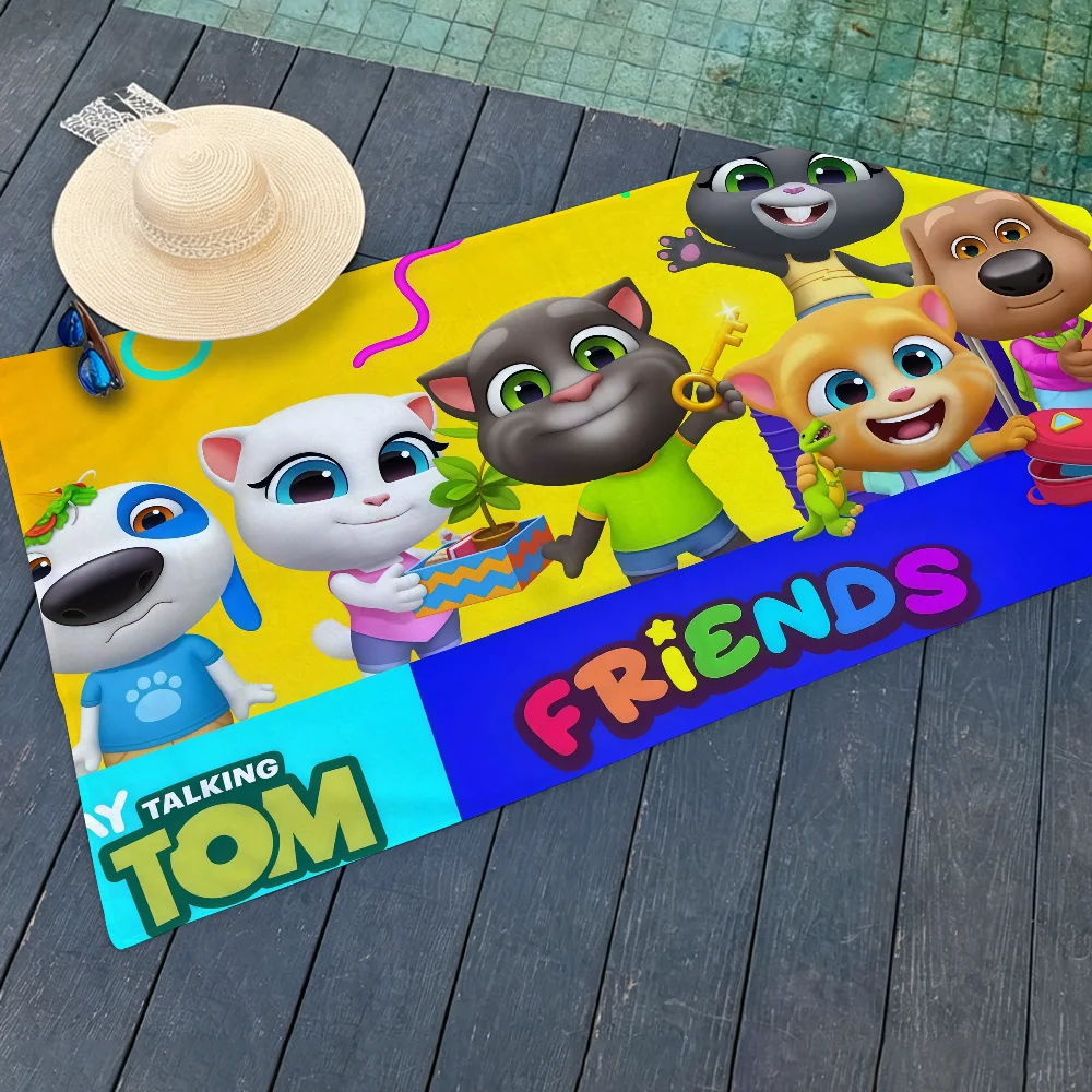 Game Talking T-Tom And F-Friends Towel Drying Bath Towel Applicable To Light Swimming Camping Yoga Beach Out