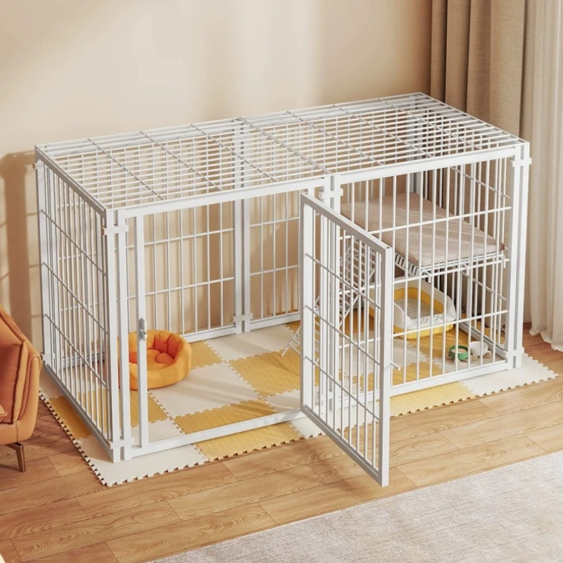 Kennel Circle Large Dog Fence Luxury Folding Playpen Modular Grating Balcony Dog Fence Supplies Indoor Kojec Dla Psa Home Decor