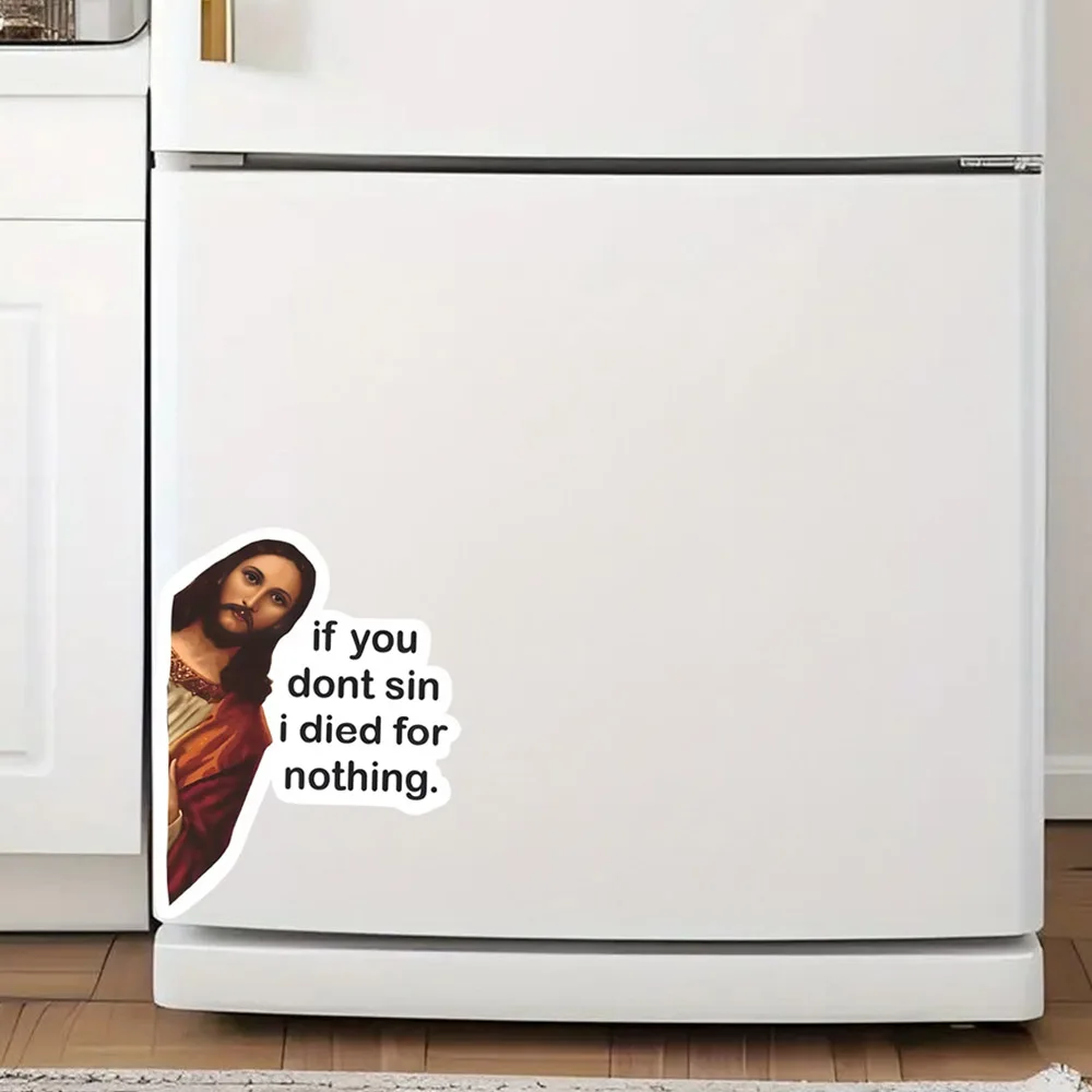 11.5x15 سنتيمتر ، يسوع روح الدعابة إذا لم تترك علامة أنني مات من أجل لا شيء ملصقات نافذة مصد السيارة لشاحنة فان ، شارات سيارة مقاومة للماء