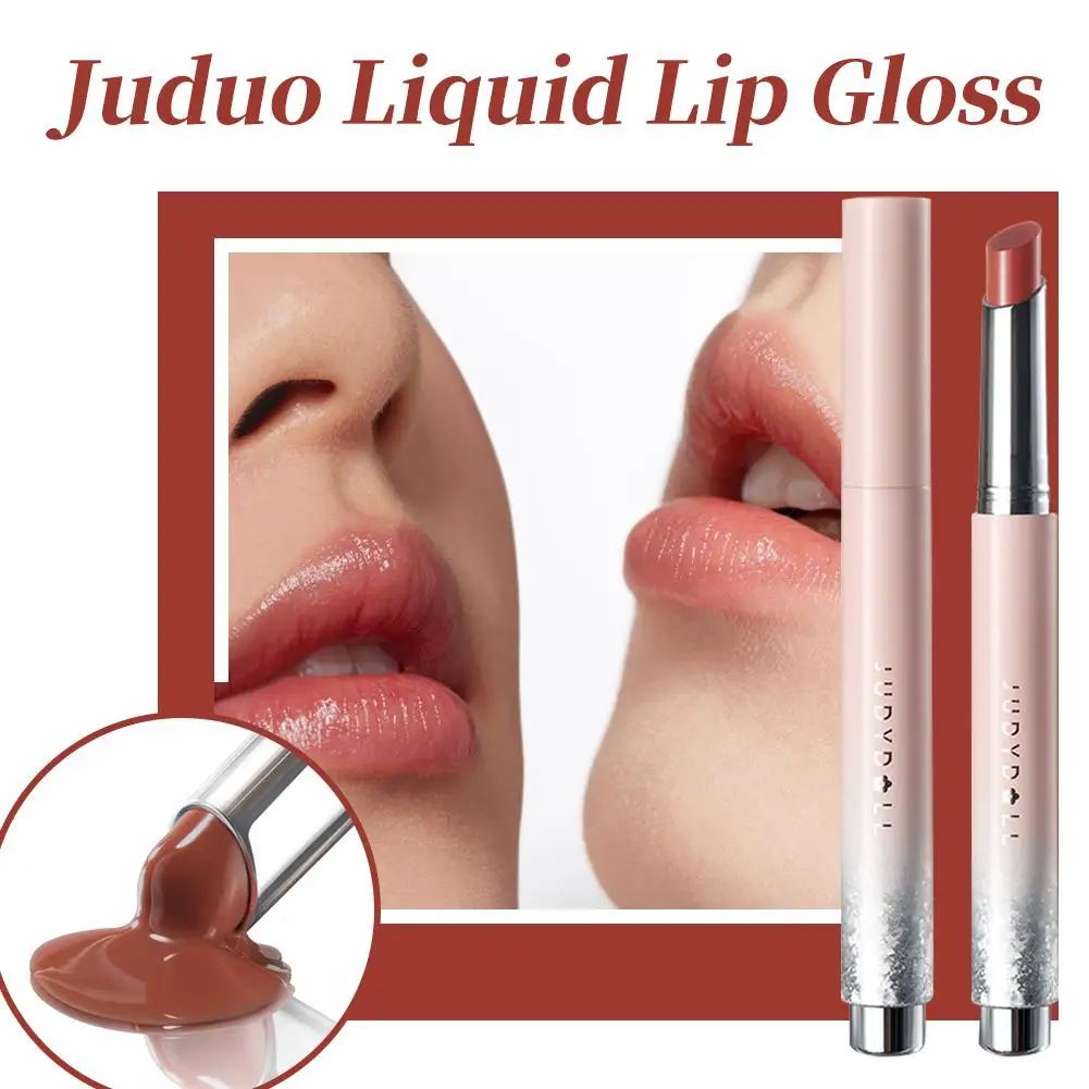 Judydoll sólido lábio esmalte batom hidratante feminino lábio cor rica maquiagem cosméticos batom lubrificação coreano brilhante lábio e6e3