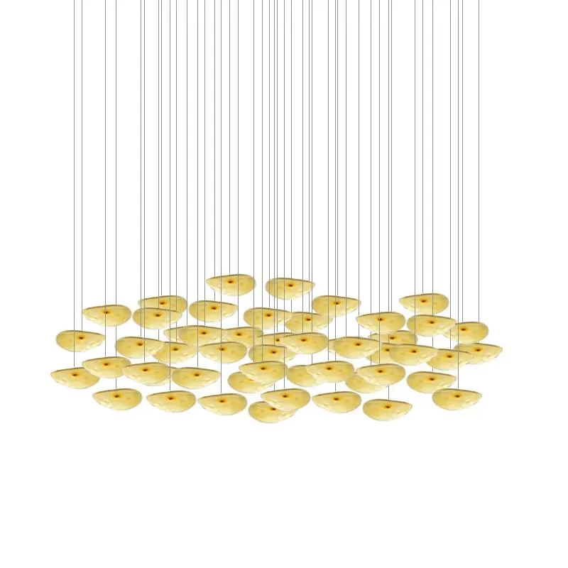 Modern Decorative Luxury Style Hotel Lobby Restaurant Decoration Led Glass Chandelier Light