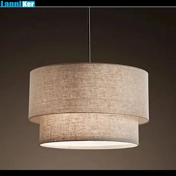 

Modern Cylinder Layer Cloth Design Led Pendant Lights for Living Dining Room Corridor Chandelier Home Decor Hanging Luminaires