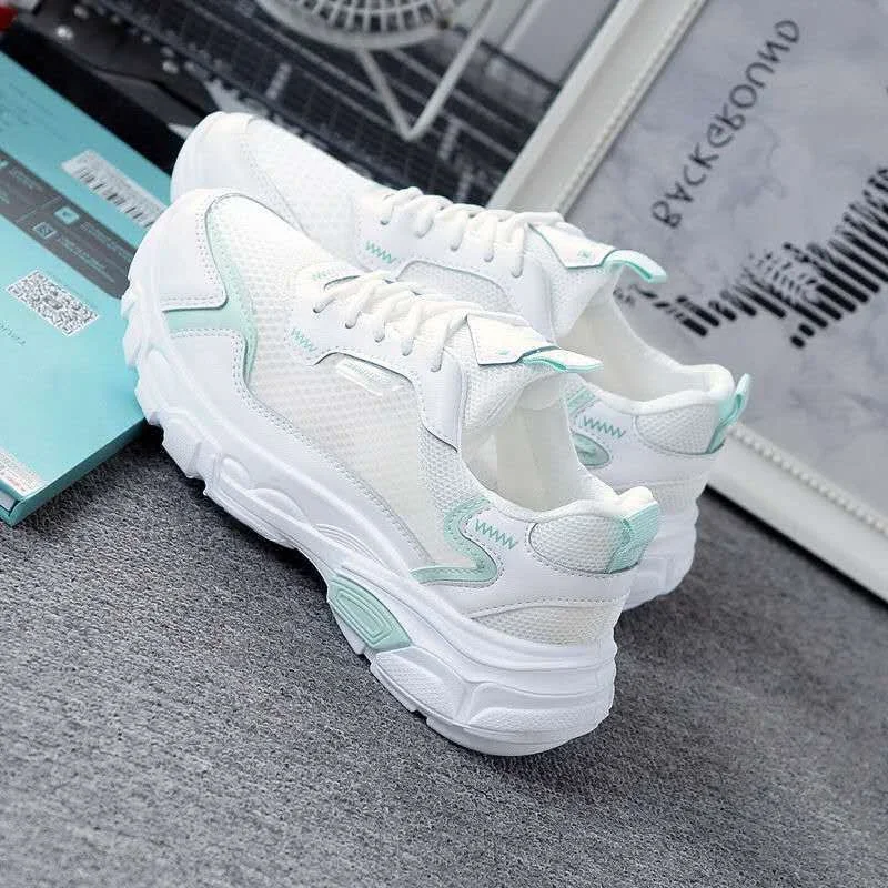 Comemore Sneakers Woman Summer 2024 Women's Breathable New Student Mesh White Women Sports Shoes Platform Sneaker Female Tennis