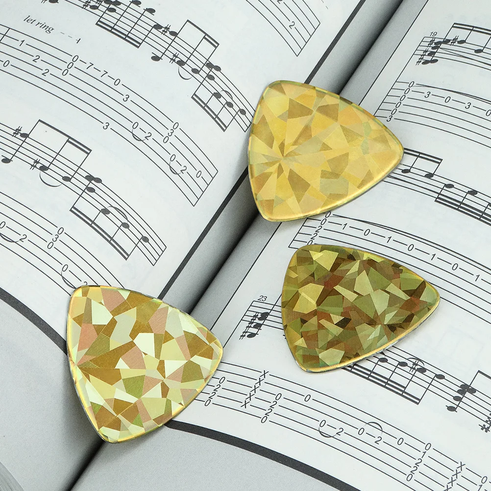 

2Pcs Guitar Picks 0.96mm Thick ABS Durable Material Bright Unique Design Electric Bass Acoustic Guitar Accessories