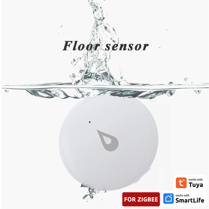 

To B Tuya Zigbee Water Leakage Detector Smart Home Water Flood Alarm Sensor Works With Tuya Zigbee Gateway Support Smart Life