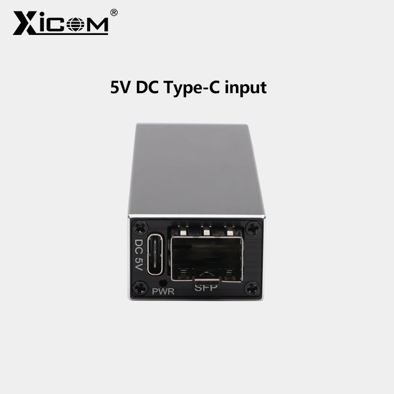 Xicom Mini POE 1.25G Media Converter Slot SFP Transceiver Module 5V DC Type-C input 1 SFP Slot 1 RJ45 Ethernet SFP Fiber Switch