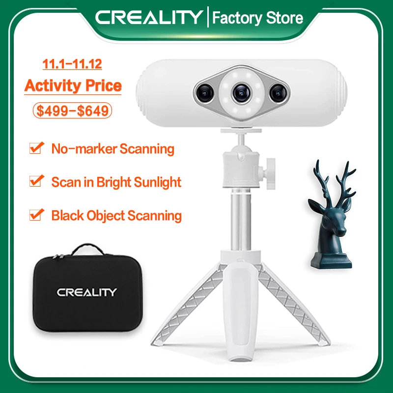 

3D Scanner CREALITY CR-Scan Lizard 0.05mm High Precision Portable No-marker Scanning Modeling Automatic Matching Upgraded Combo