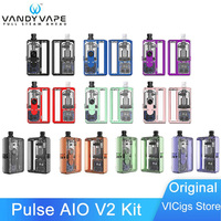 Original Vandy Vape Pulse AIO V2 Kit 80W Honeycomb Airflow Mod 6ml Side Filling DIY RBA Tank Electronic Cigarette 18650 Vape