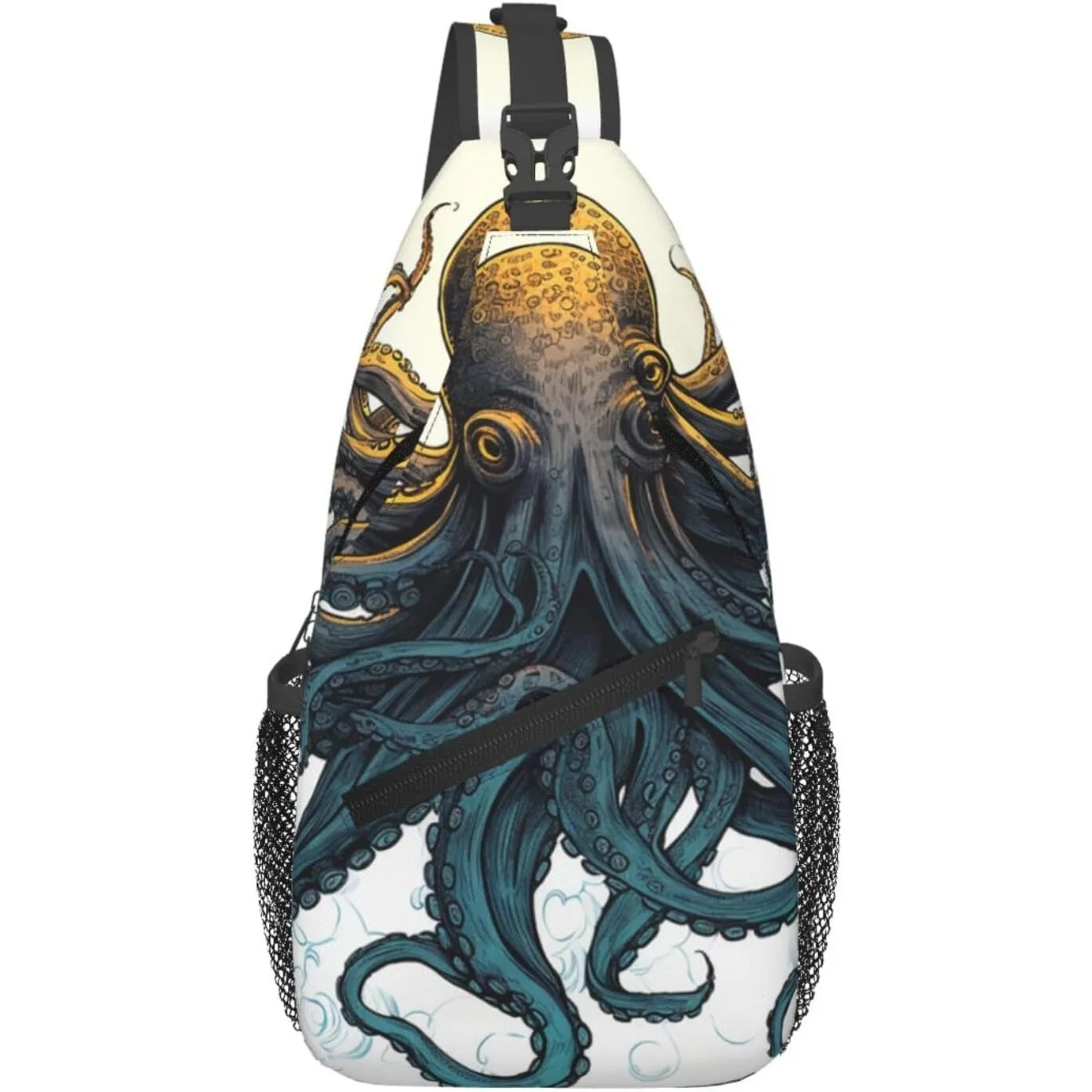 

Sun Ocean Octopus Cross Chest Bag Diagonally Sling Bag for Men Women Crossbody Shoulder Bag Travel Hiking Daypack