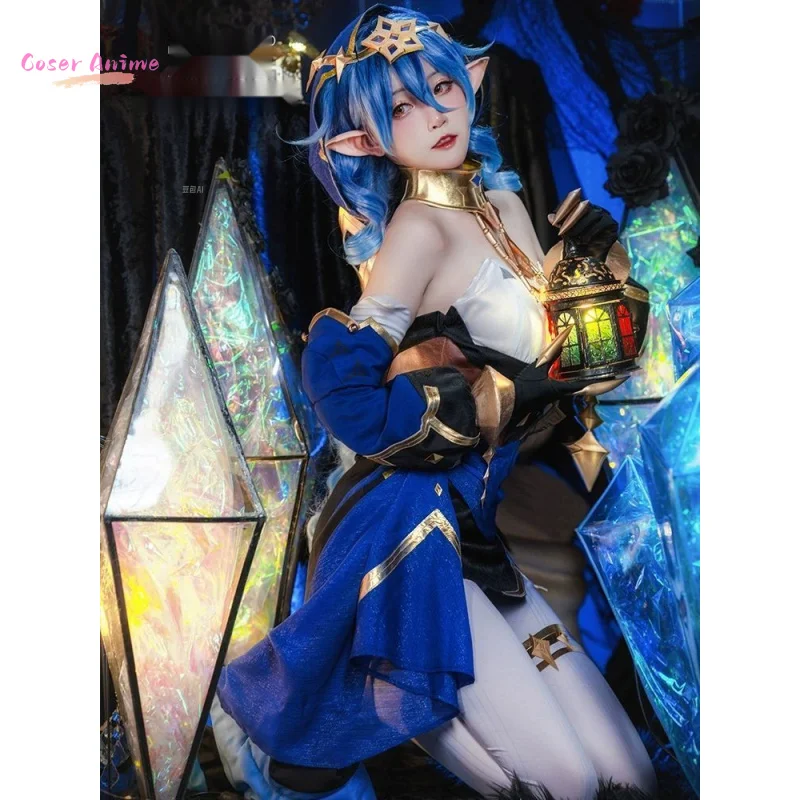 【Coser】Game Genshin Impact Layla Cosplay Costume Uniform Halloween Carnival Party Christmas Play Role Clothes Clothing