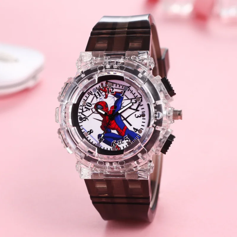 New Disney Spiderman Cartoon bambini orologi giocattolo Flash orologio sportivo impermeabile per bambini ragazze ragazzo orologio da polso al quarzo orologio da bambino