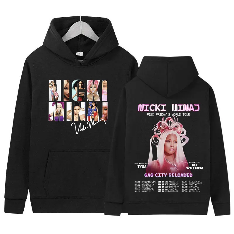 Pink Friday 2 Nicki Minaj Tour 2024 New Album Hoodie Men Women Aesthetic Fashion Clothing Sweatshirt Y2k Vintage Pullover Hooded