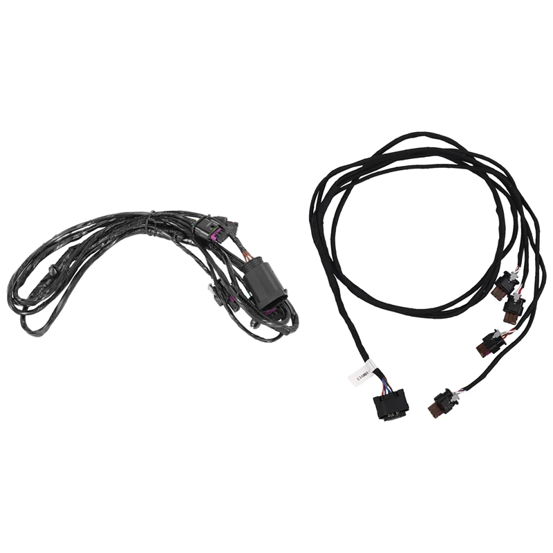 2Pcs Car Front Bumper Parking Sensor Wiring Harness PDC Cable For-BMW X5 50I E70 10-13 & X1 F48