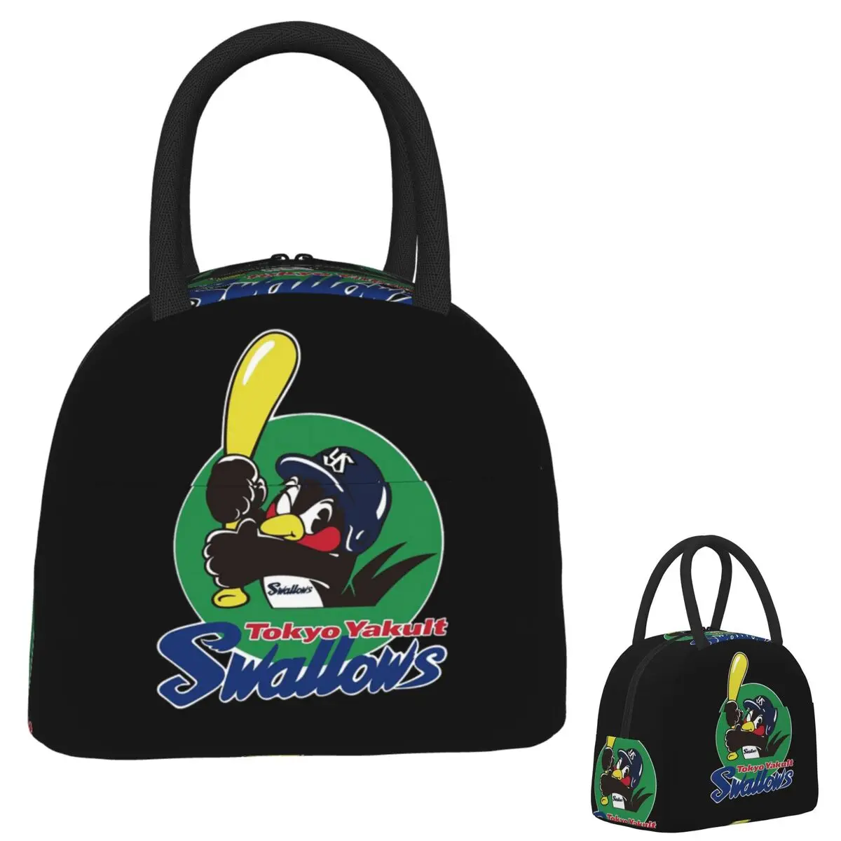 

Tokyo Yakult Swallows Сумки для обеда Изолированная коробка для бенто Портативная сумка для обеда Многоразовая сумка для пикника Термосумка для женщин и девочек