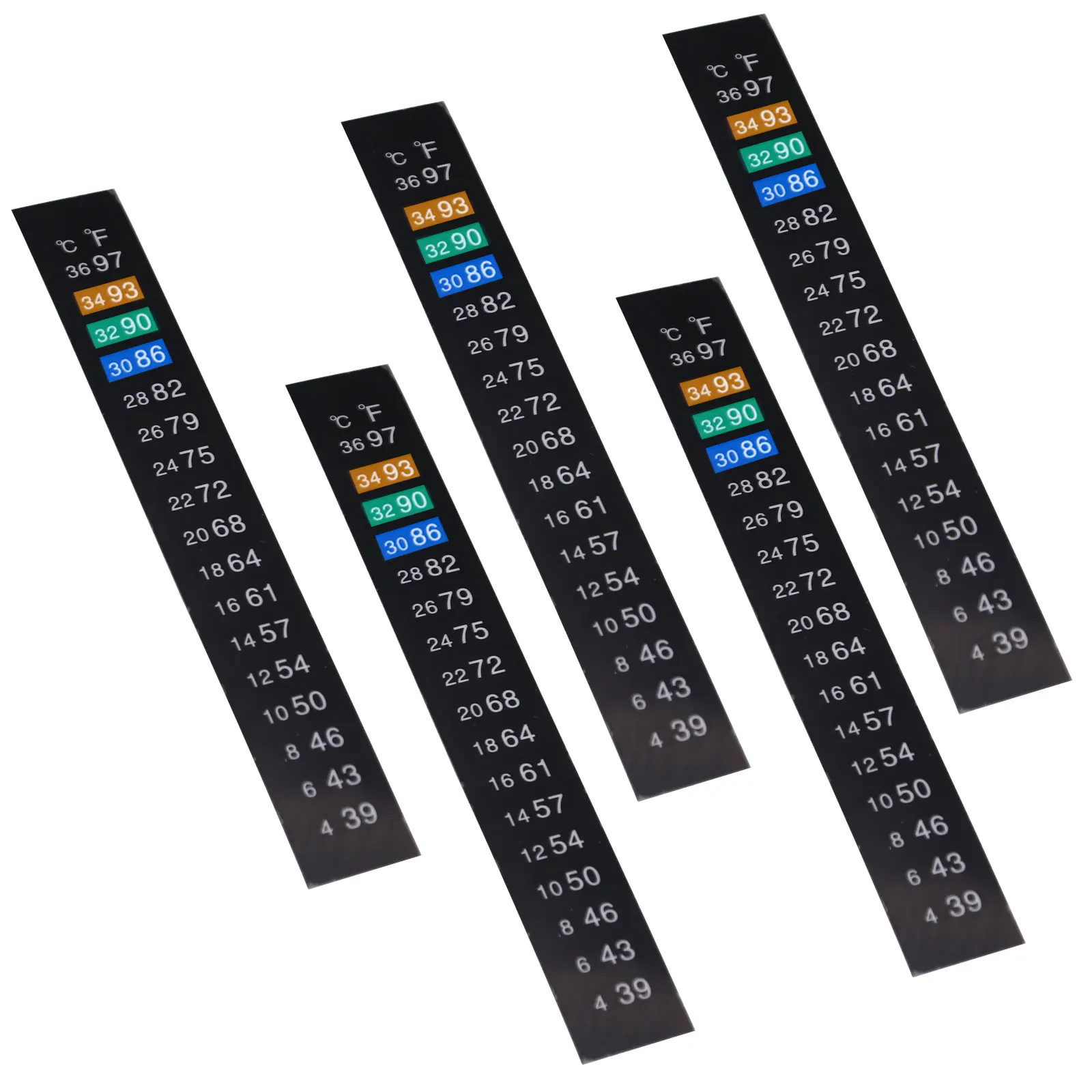 5Pcs/10Pcs Aquarium Aquarium Streifen Stick-auf discolor Thermometer Aufkleber Klebstoff Klebrige Dual Skala Aufkleber temperatur Werkzeuge – Detail 8
