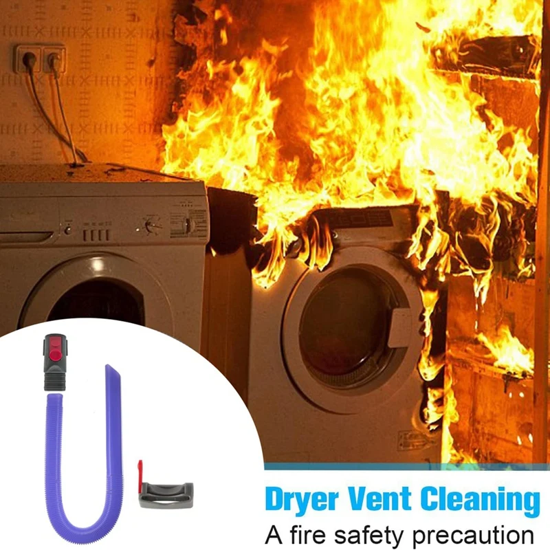 Dryer Vent Cleaner Kit For Dyson V7 V8 V10 V11 V15 Vacuum Hose Attachment Lint Remover For Cleaning With Switch Lock Easy To Use