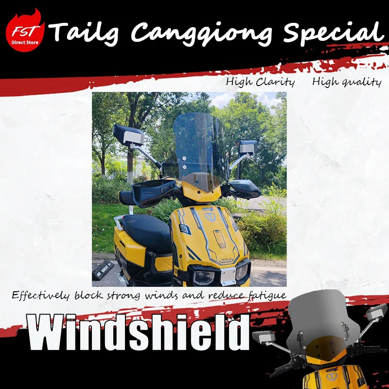 

For Tailg Cangqiong - Specialized windscreen anti-scuff, wear-resistant, flow-directing windscreen panel for electric motorcycle