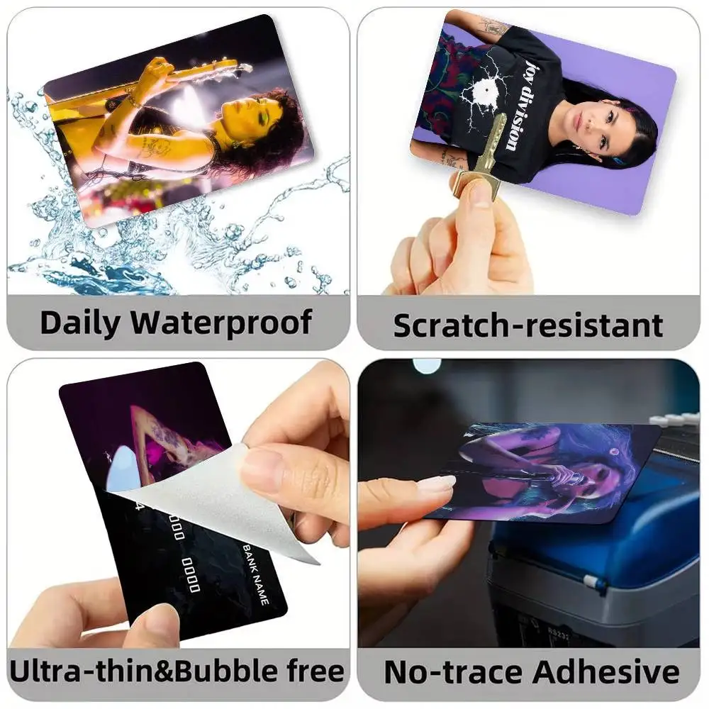 Cool H-Halsey Singer Credit Card HD Stickers Game Card Decal Small Chip Waterproof Sticker Gift