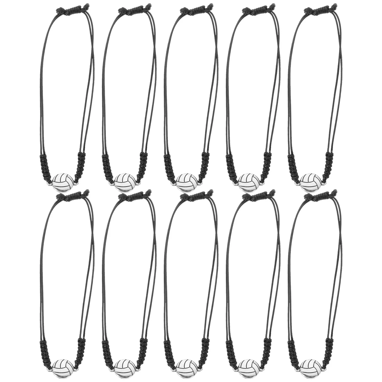 20Pcs Volleyball Bracelets Adjustable Drawstring Wrist Bracelets Sports Souvenirs Bulk Gifts for Boys Girls Team Fans